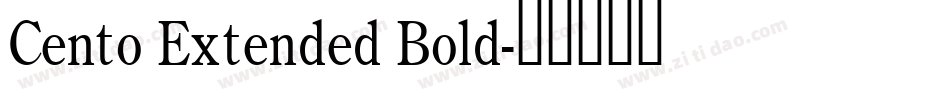 Cento Extended Bold字体转换